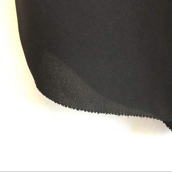 MONK & LOU Black Short Sleeve V-Neck Mini Shift Dress XXS - Picture 6 of 8